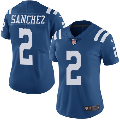 Indianapolis Colts #2 Limited Rigoberto Sanchez Royal Blue Nike NFL Women Rush Vapor Untouchable Jersey->indianapolis colts->NFL Jersey